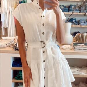Karina Grimaldi white button down dress. Size